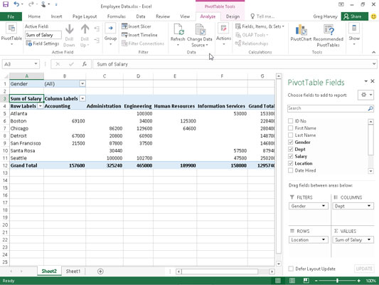 create a pivot table in excel for mac